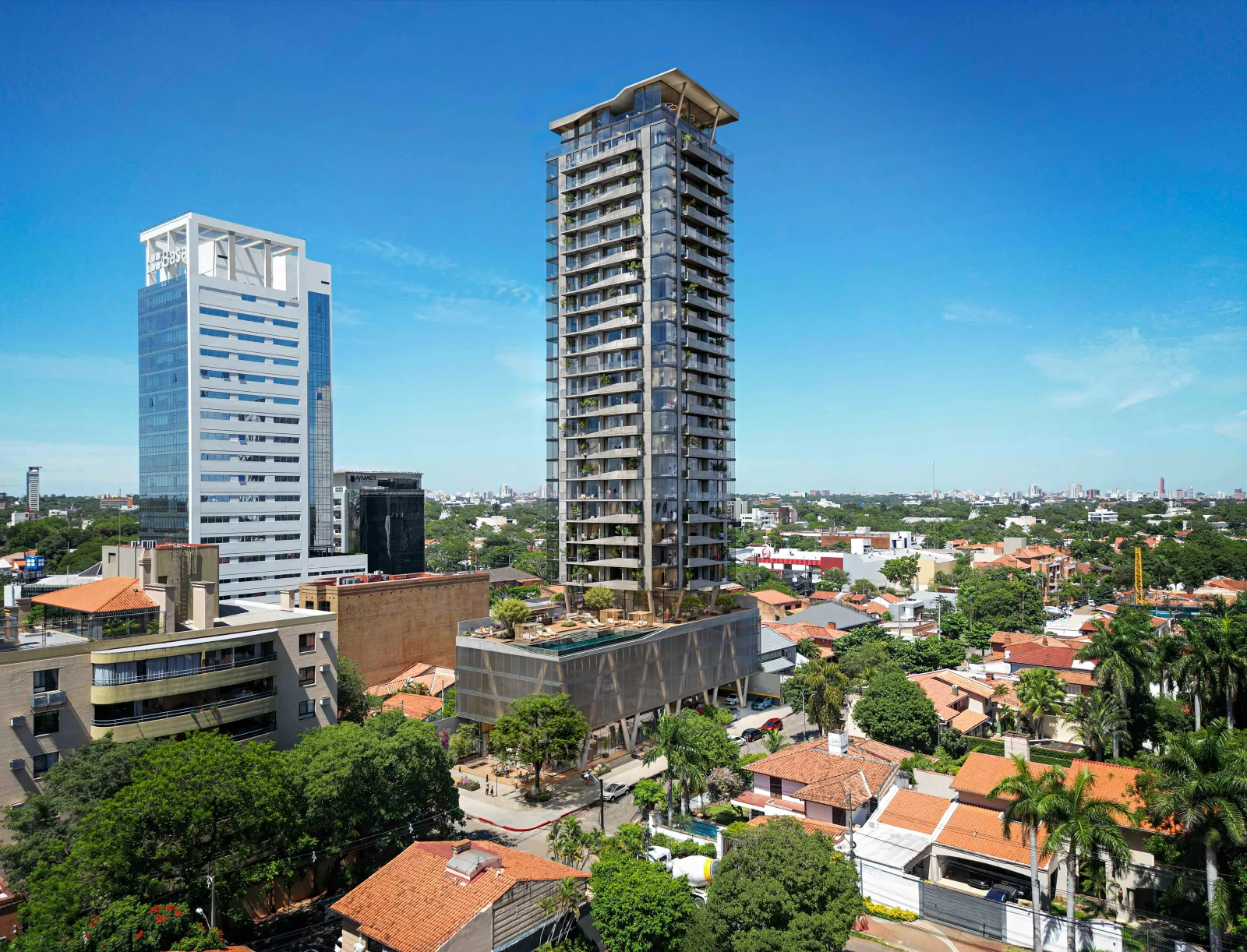 Mova del Sol en el horizonte de Asunción